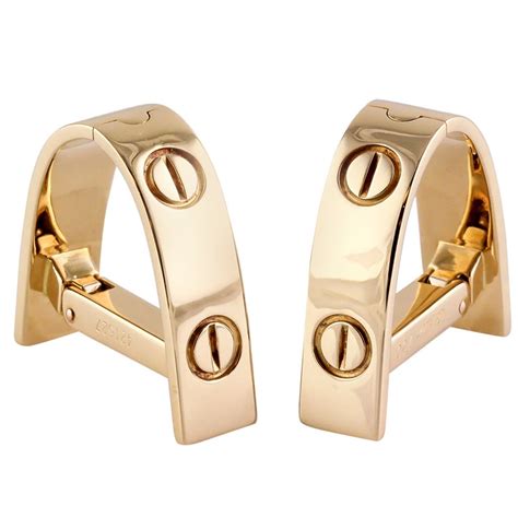 cartier gold cuff links